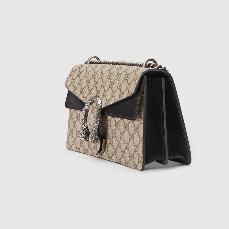 Gucci Dionysus Small GG Supreme Shoulder Bag 400249 Black